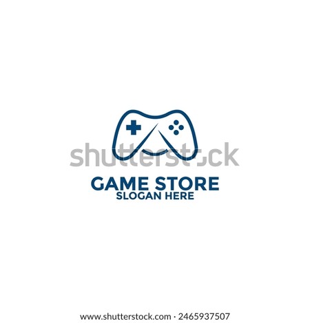 game store logo design template, game pad or game controller logo icon