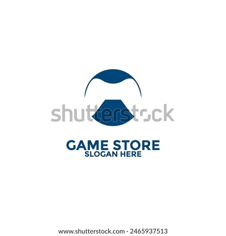 game store logo design template, game pad or game controller logo icon