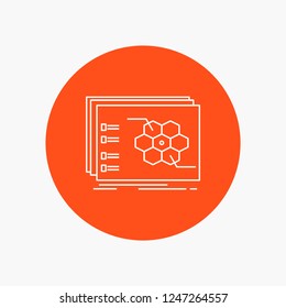 Game, strategic, strategy, tactic, tactical White Line Icon in Circle background. vector icon illustration