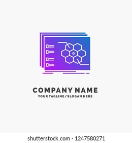 Game, strategic, strategy, tactic, tactical Purple Business Logo Template. Place for Tagline.