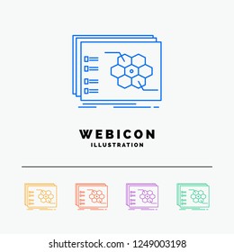 Game, strategic, strategy, tactic, tactical 5 Color Line Web Icon Template isolated on white. Vector illustration