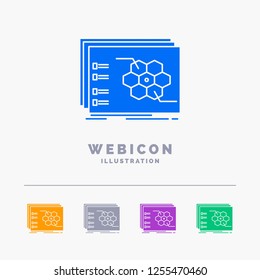 Game, strategic, strategy, tactic, tactical 5 Color Glyph Web Icon Template isolated on white. Vector illustration