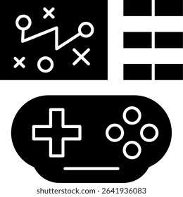Game Strategy Glyph Vector Icon Design