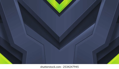 Spielstrom-Hintergrund, Cyber-geometrische Formen geeignet für Banner, Hud-Rahmen, futuristische Schnittstellen und Präsentationshintergründe über Spiele, Streaming und Technologie.