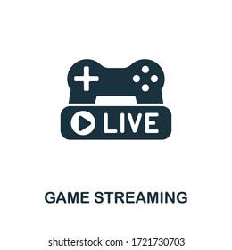 Game Streaming icon from video games collection. Simple line Game Streaming icon for templates, web design and infographics