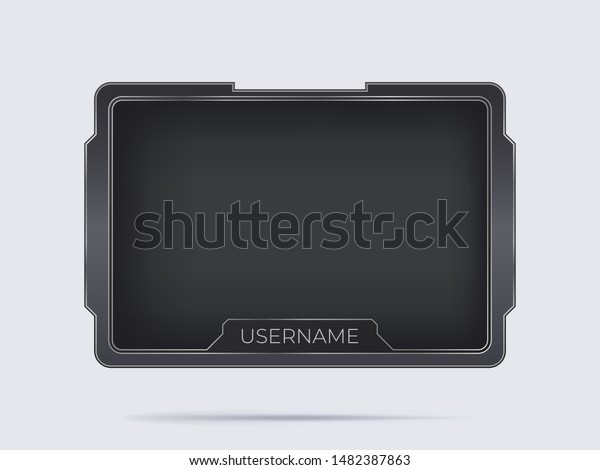 Game Streaming Overlay Cam Frame Live Stock Vector (Royalty Free ...
