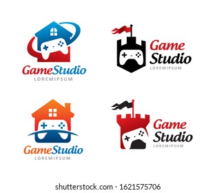 Game studio logo symbol or icon template