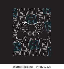 Game stylish t-shirt and apparel abstract design. Vector print, typography, poster