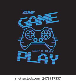 Game stylish t-shirt and apparel abstract design. Vector print, typography, poster