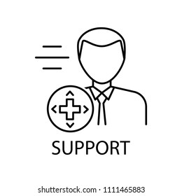 game support outline icon. Element of gaming outline icon for mobile concept and web apps. Thin line game support outline icon can be used for web and mobile on white background