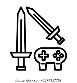Diseño De Icono De Espada De Juego Para Uso Personal Y Comercial