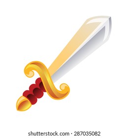 Game sword vector cartoon illustration