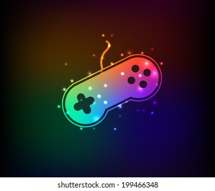Game symbol,Rainbow vector