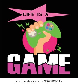 Game t shirt design vector