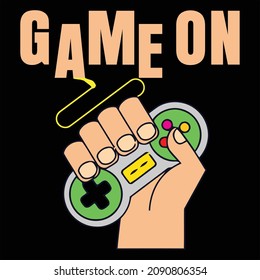 Game t shirt design vector