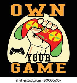 Game t shirt design vector