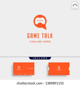 game talk logo design template vector illustration icon element