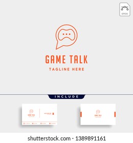 game talk logo design template vector illustration icon element