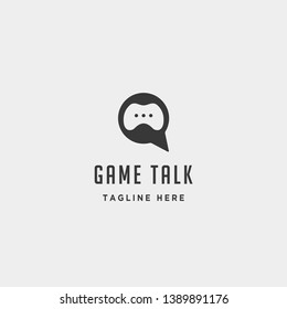 game talk logo design template vector illustration icon element