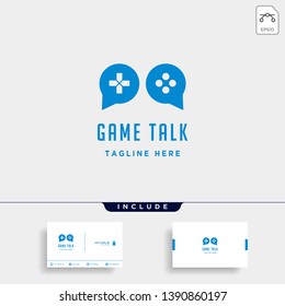 game talk logo design template vector illustration icon element