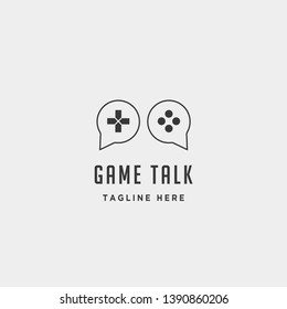 game talk logo design template vector illustration icon element
