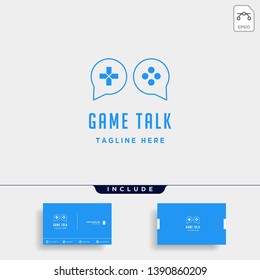 game talk logo design template vector illustration icon element