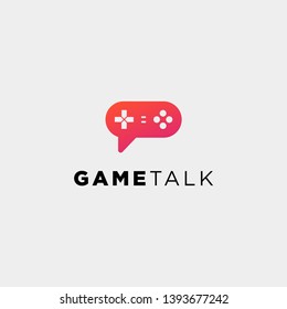 game talk logo design template vector illustration icon element