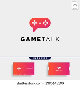 game talk logo design template vector illustration icon element