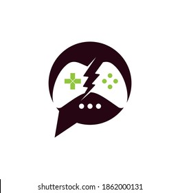 Plantilla de vectores de diseño de logotipo de Game Talk.