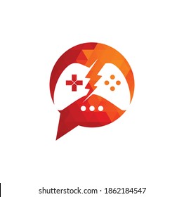 Game Talk Logo Design Vector template.