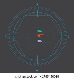 AIM de destino del juego.  Tecnología de juegos futurista