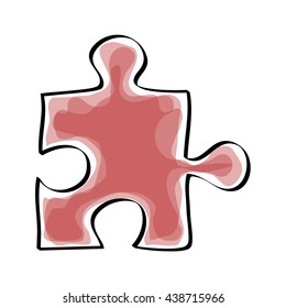 Game and teamwork design. Puzzle icon. vector graphic