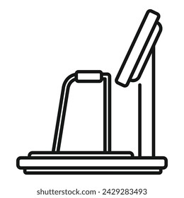Game tech glass icon outline vector. Vr platform tech. Person media headset