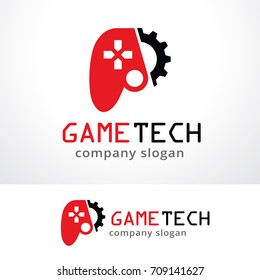 Game Technology Logo Template Design Vector, Emblem, Design Concept, Creative Symbol, Icon