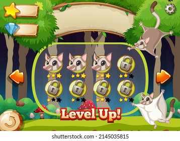 Game template with animal in background illustration