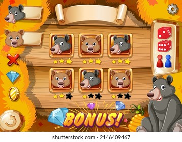 Game template with animal in background illustration
