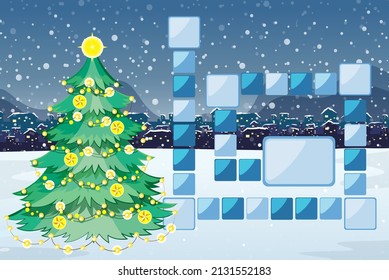 Game template in Christmas theme illustration