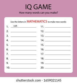 8,165 Iq test for kids Images, Stock Photos & Vectors | Shutterstock