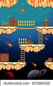 Game Template Dangerous Space Scene illustration