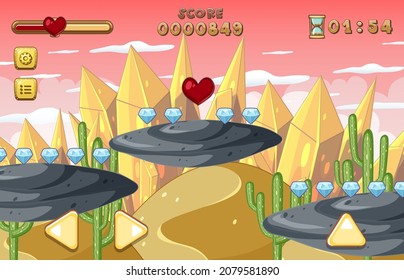 A Game Template Desert Scene illustration