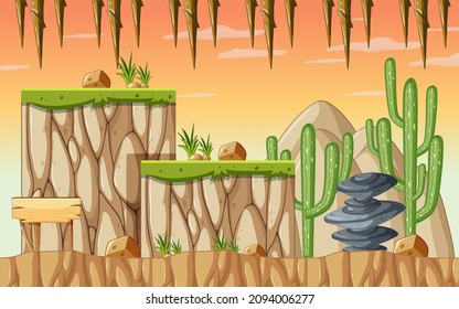 A Game Template Desert Scene illustration