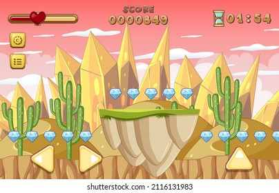 A Game Template Desert Scene illustration