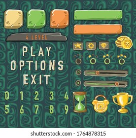 Game template with elements of game objects