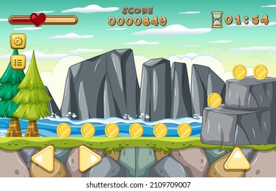 A Game Template Forest Scene illustration