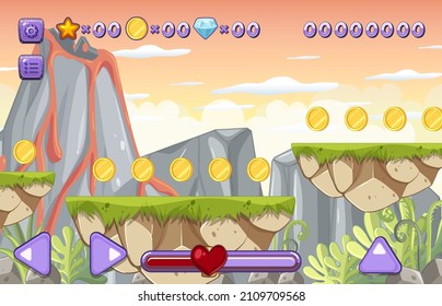 A Game Template Forest Scene illustration