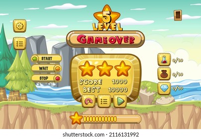 A Game Template Forest Scene illustration