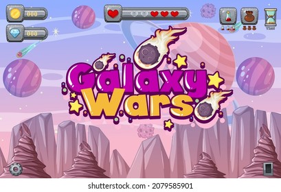 A Game Template Galaxy Scene illustration