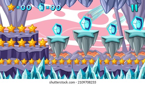A Game Template Galaxy Scene illustration
