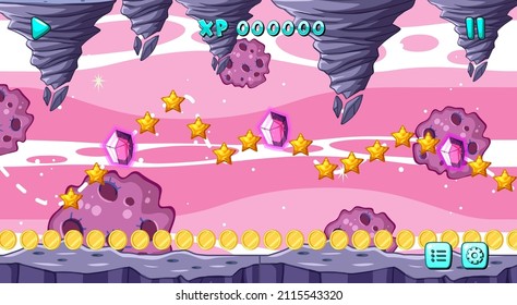 A Game Template Galaxy Scene illustration