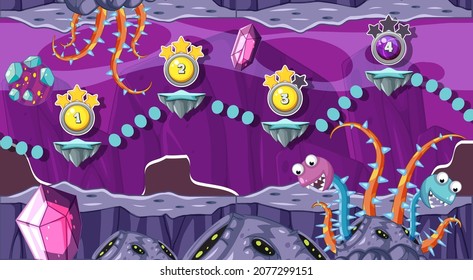 A Game Template Galaxy Space Scene illustration
